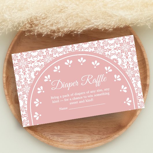Cielito Lindo Papel Picado Shower Diaper Raffle Begleitkarte