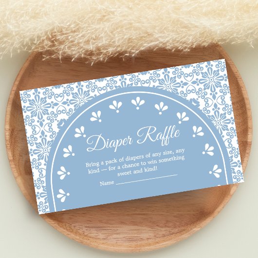 Cielito Lindo Papel Picado Shower Diaper Raffle Begleitkarte