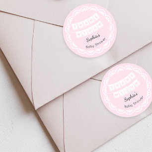 Cielito Lindo Pink Baby Dusche Danke Sticker