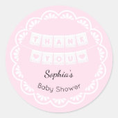 Cielito Lindo Pink Baby Dusche Danke Sticker (Vorderseite)