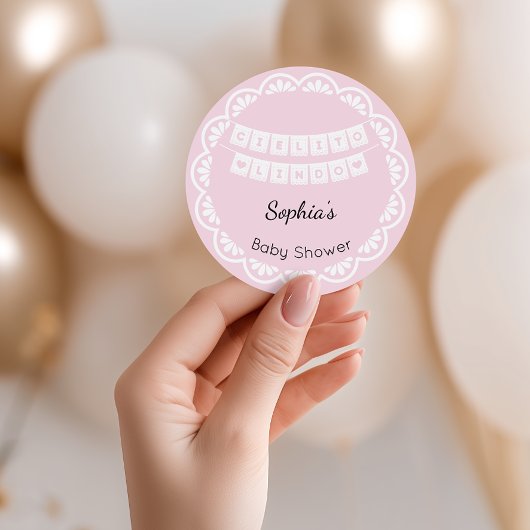 Cielito Lindo Pink Babydusche Geschenkanhänger