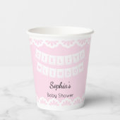 Cielito Lindo Pink Babydusche Pappbecher (Rückseite)