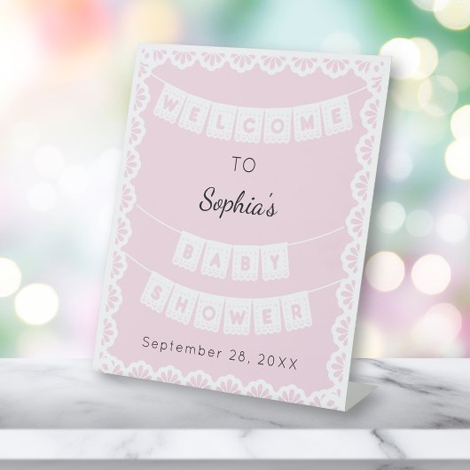 Cielito Lindo Pink Begrüßungsdusche Sockelschild