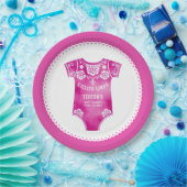 Cielito Lindo Pink Bodysuit Mädchendusche Pappteller (Party)