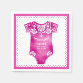 Cielito Lindo Pink Bodysuit Mädchendusche Serviette (Vorderseite)