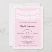 Cielito Lindo Pink Kinderdusche Einladung (Vorderseite)