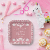 Cielito lindo Pink Mexican Baby Shower Pappteller (Party)