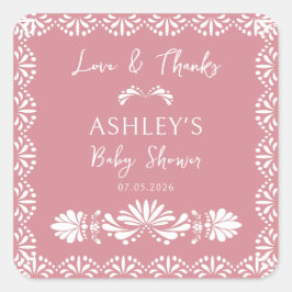 Cielito lindo Pink mexikanische Babydusche Sticker