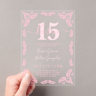 Cielito Lindo Quinceanera Acryleinladungen