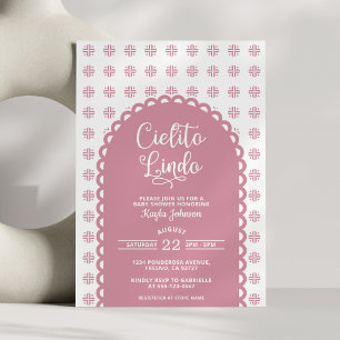 Cielito Lindo Rosa Bogen Talavera Baby Shower Einladung