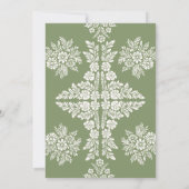 Cielito Lindo Sage green Baby Dusche Einladung (Rückseite)