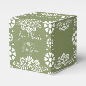 Cielito lindo Salbei Babydusche bevorzugt Geschenkschachtel (Vorderseite)