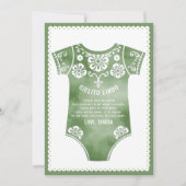 Cielito Lindo Salbei Grüne Bodysuit Babydusche Dankeskarte (Vorderseite)