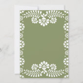 Cielito lindo Salbeigrün Mexikanische Babydusche Einladung (Rückseite)