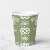 Cielito lindo Salbeigrün Mexikanische Babydusche Pappbecher (Rechts)