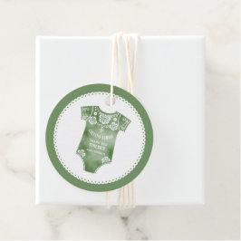 Cielito Lindo Sali grün Danke, Babydusche Geschenkanhänger