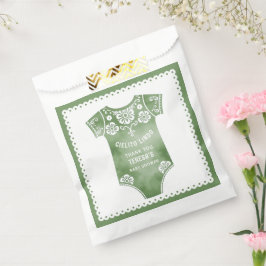 Cielito Lindo Sali grün Danke, Babydusche Geschenktütchen