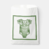 Cielito Lindo Sali grün Danke, Babydusche Geschenktütchen (Vorderseite)