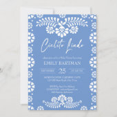 Cielito lindo staubblaue mexikanische Babydusche Einladung (Vorderseite)