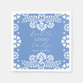 Cielito lindo staubblaue mexikanische Babydusche Serviette (Vorderseite)