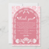 Cielito lindo staubige rosa mexikanische Babydusch Dankeskarte (Vorderseite)