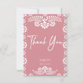 Cielito lindo staubige rosa mexikanische Babydusch Dankeskarte (Vorderseite)