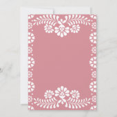 Cielito lindo staubige rosa mexikanische Babydusch Einladung (Rückseite)