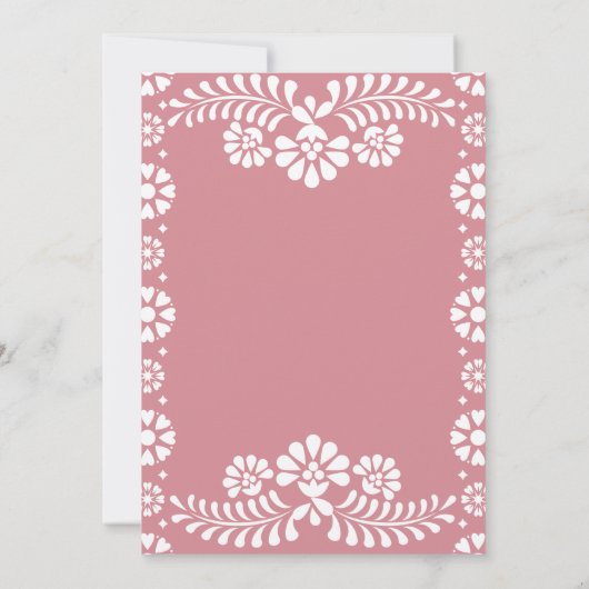 Cielito lindo staubige rosa mexikanische Babydusch Einladung (Rückseite)