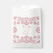 Cielito lindo staubige rosa mexikanische Babydusch Geschenktütchen (Vorderseite)