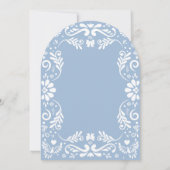 Cielito Lindo Talavera Blue Mexican Baby Shower Einladung (Rückseite)