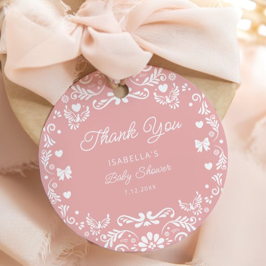 Cielito Lindo Talavera Mexican Baby Shower Danke Geschenkanhänger