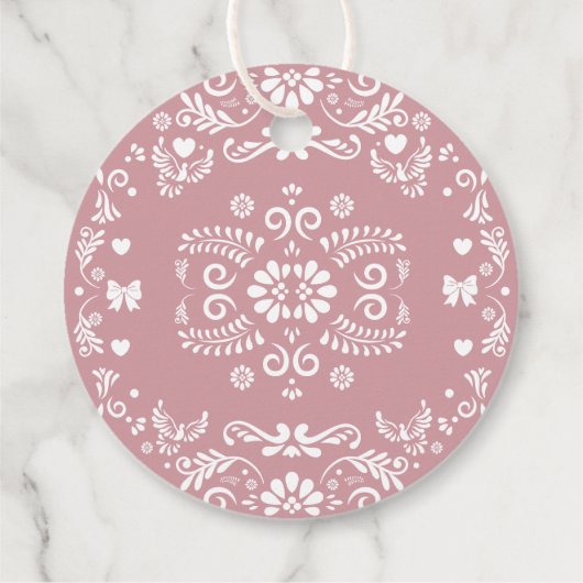 Cielito Lindo Talavera Mexican Baby Shower Danke Geschenkanhänger (Rückseite)