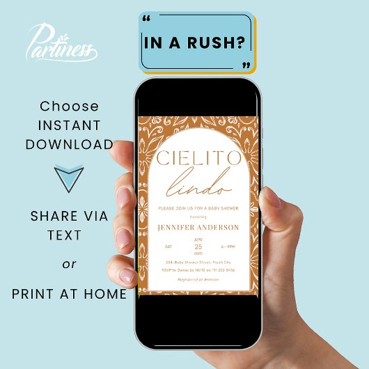 Cielito Lindo Talavera Mexican Baby Shower Einladung