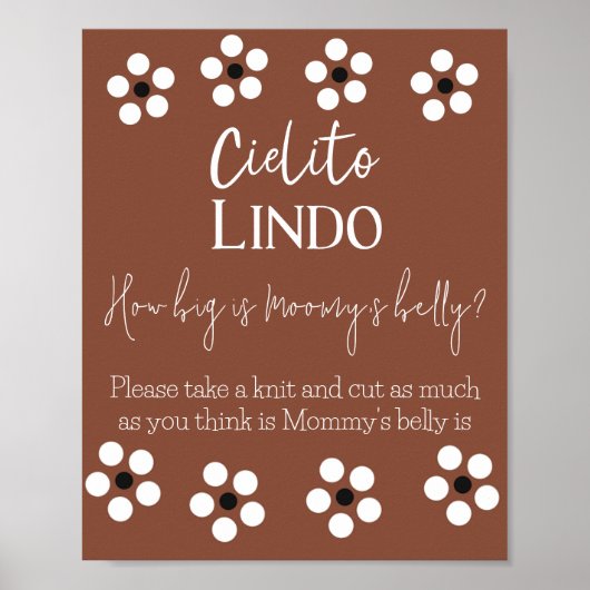 Cielito Lindo Talavera Mexican Baby Shower Game Poster (Vorne)