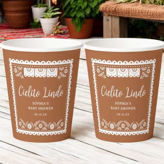 Cielito Lindo Talavera Mexican Baby Shower Pappbecher