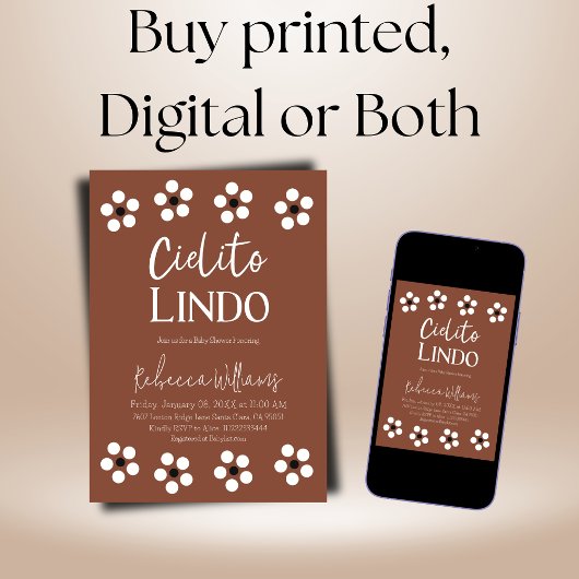 Cielito Lindo Talavera Mexican Baby Shower Party Einladung