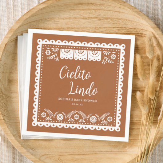 Cielito Lindo Talavera Mexican Baby Shower Serviette