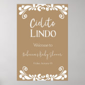 Cielito Lindo Talavera Mexican Baby Shower Willkom Poster (Vorne)