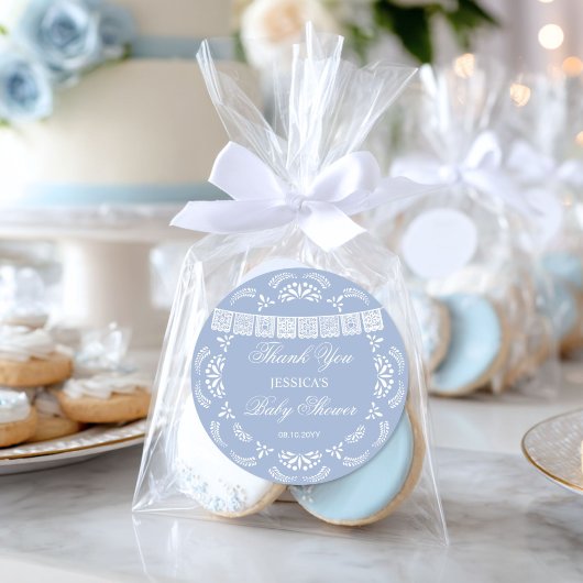 Cielito Lindo Talavera Mexican Boy Baby Shower Runder Aufkleber