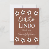 Cielito Lindo Talavera Mexican Fiesta Baby Shower Dankeskarte (Vorderseite)
