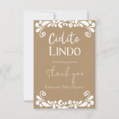Cielito Lindo Talavera Mexican Fiesta Baby Shower Dankeskarte (Vorderseite)