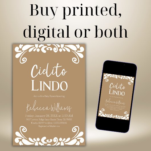 Cielito Lindo Talavera Mexican Fiesta Baby Shower Einladung