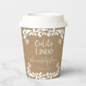 Cielito Lindo Talavera Mexican Fiesta Baby Shower Pappbecher (Rückseite)