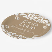 Cielito Lindo Talavera Mexican Fiesta Baby Shower Pappteller (Schrägansicht)