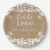 Cielito Lindo Talavera Mexican Fiesta Baby Shower Pappteller (Vorderseite)