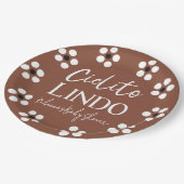 Cielito Lindo Talavera Mexican Fiesta Baby Shower Pappteller (Schrägansicht)