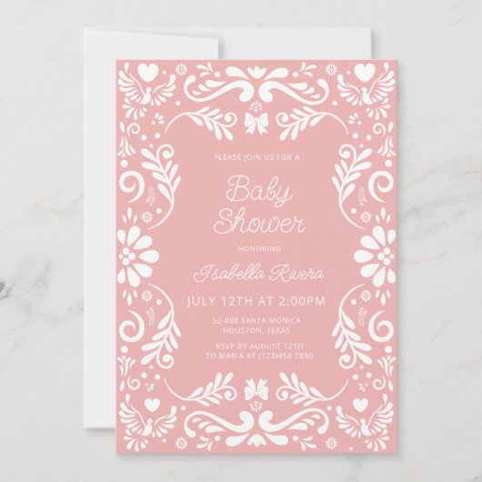 Cielito Lindo Talavera Mexican Girl Baby Shower Einladung (Vorderseite)