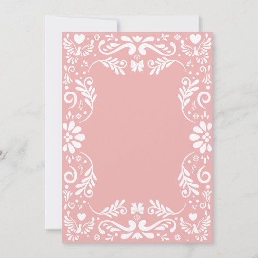 Cielito Lindo Talavera Mexican Girl Baby Shower Einladung (Rückseite)