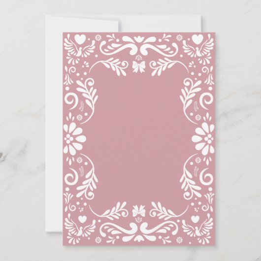 Cielito Lindo Talavera Mexican Girl Baby Shower Einladung (Rückseite)