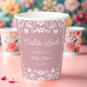 Cielito Lindo Talavera Mexican Girl Baby Shower Pappbecher